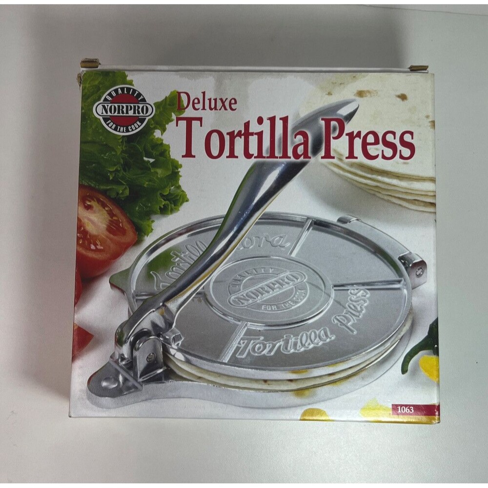 Norpro Cast Aluminum Deluxe Tortilla Press, 6 Inch Diameter